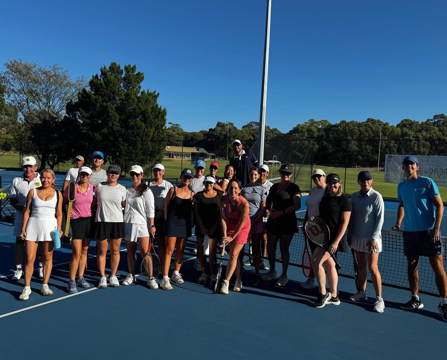 Coaching group at Allen Park Tennis Club