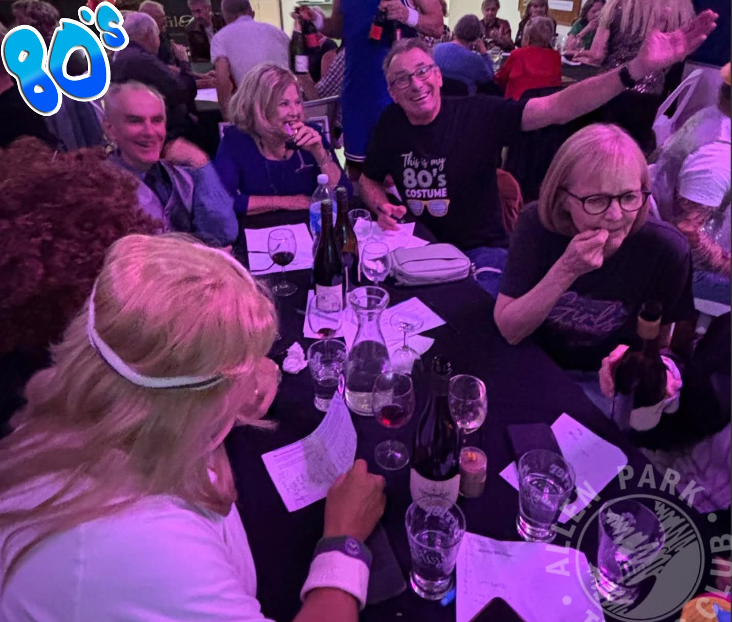 Members in 80's costume at the Allen Park Quiz Night