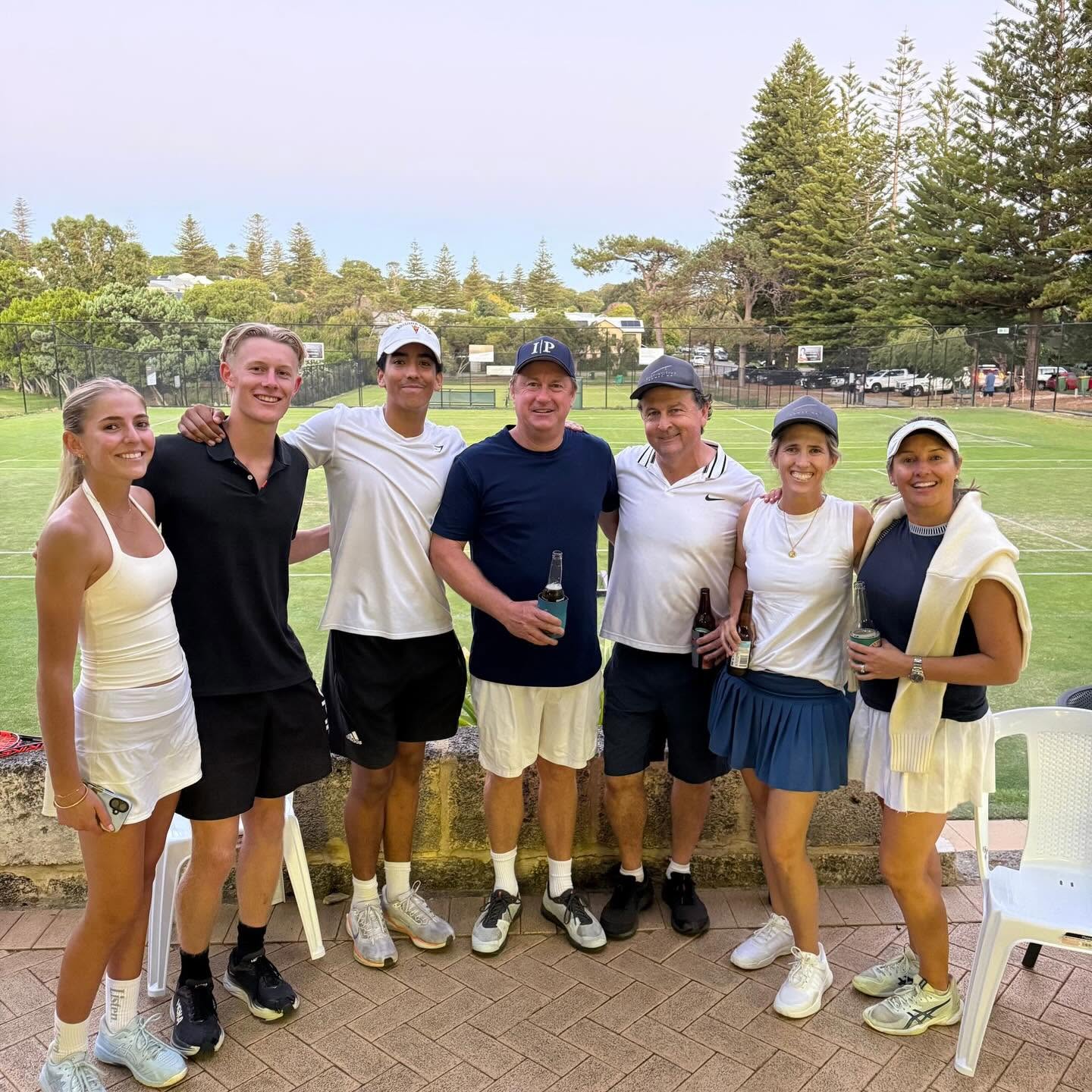 Members enjoying social tennis at Allen Park