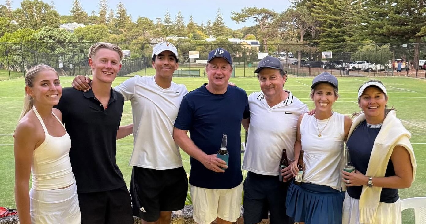 Allen Park competitive tennis players on the grass courts